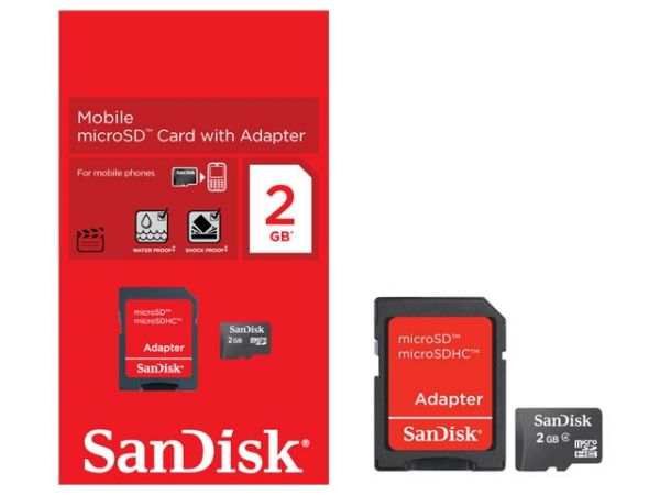 CARTÃO DE MEMÓRIA DE 2GB SANDISK