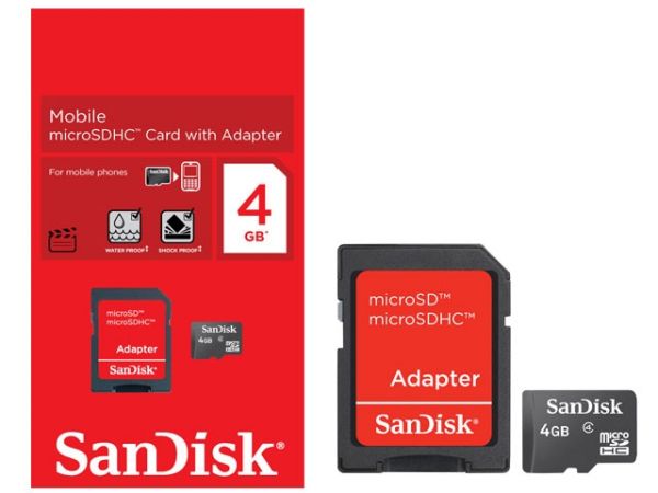 CARTÃO DE MEMÓRIA DE 4GB SANDISK
